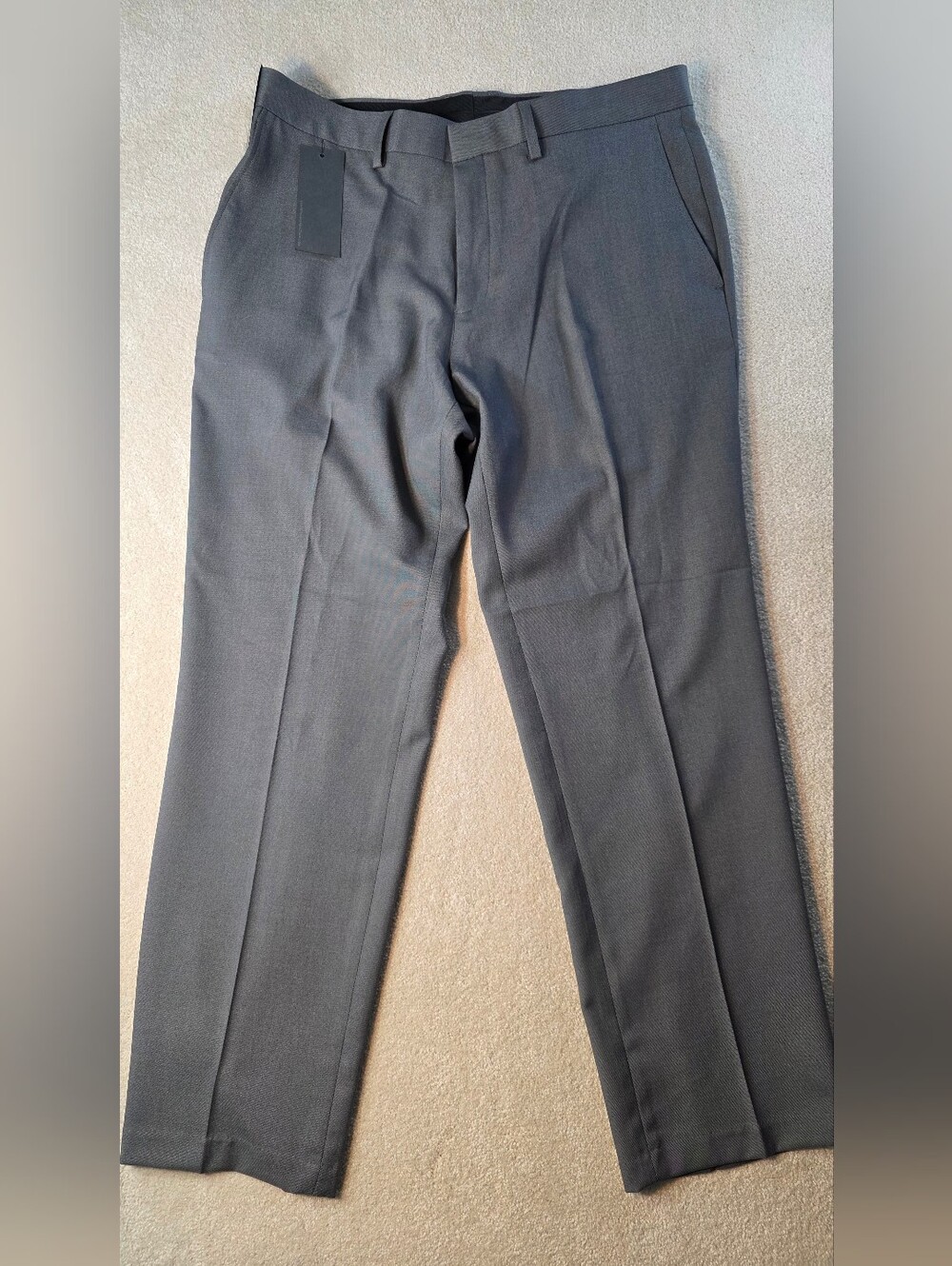 Kenneth Cole Heather Stretch Dark Grey Trousers Business Attire Mens 36 X 30 NWT